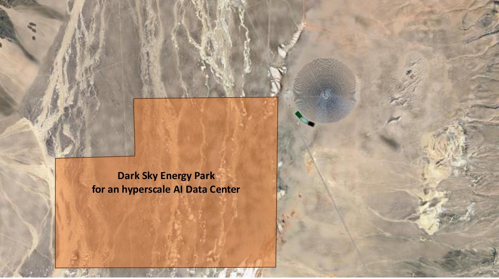 Dark Sky Energy Park site in Nye County, Nevada, adjacent to existing energy infrastructure.